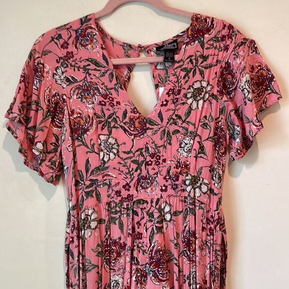 NWT Angie Hippy Boho Floral Shorts Romper Maxi High Low Size Small - Picture 2 of 9